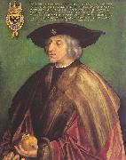 Albrecht Durer Portrat des Kaisers Maximilians I. vor grunem Grund painting